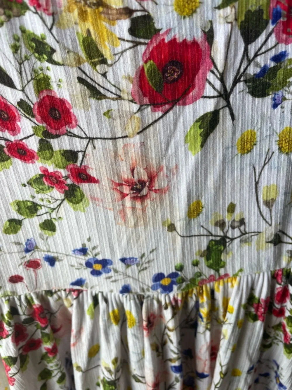 Posh Peanut Barbara Cap Sleeve Ruffled Twirl Dress - Bamboo Ribbed Fabric - Picture 4 of 6